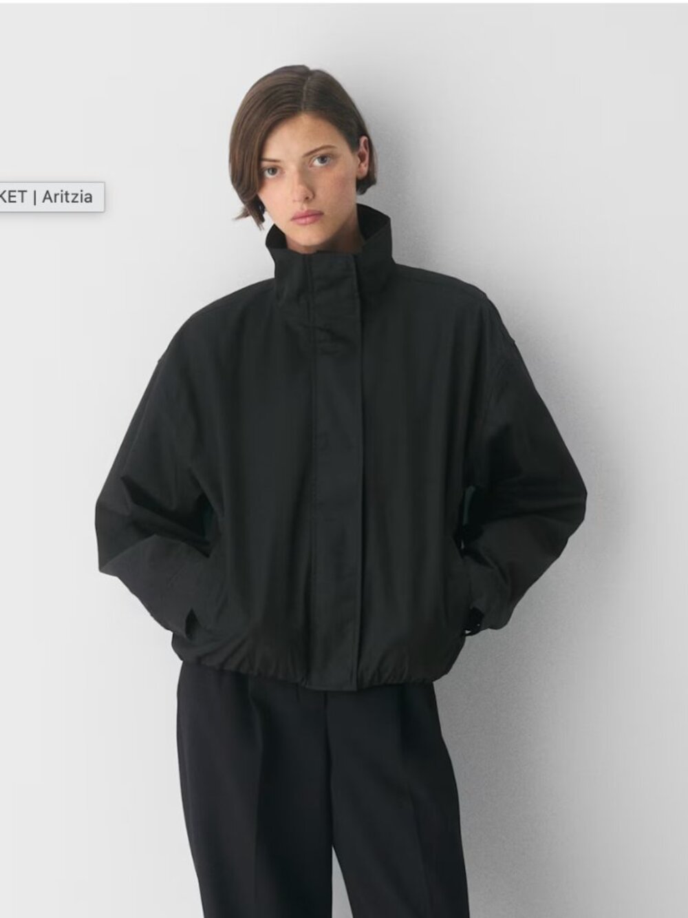 NWT Aritzia Geneva Jacket - City Twill -Relaxed Italian cotton twill zip-up jac
